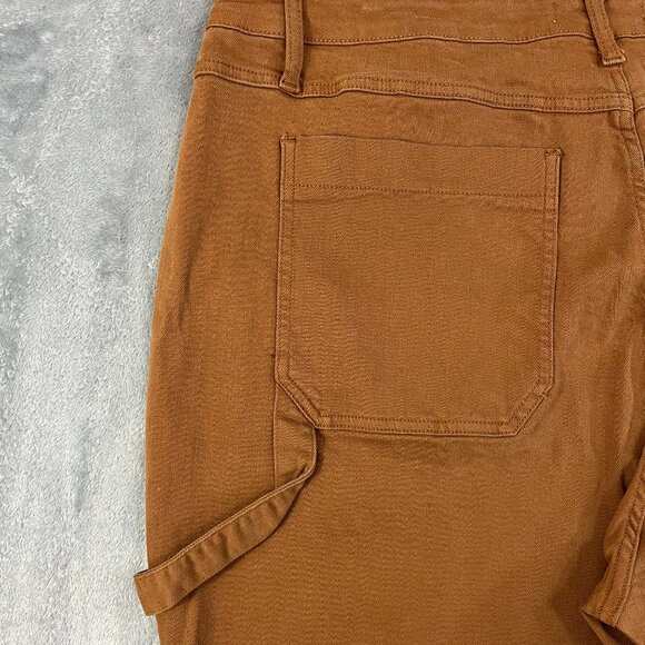 Judy Blue Carpenter Jeans Women's 24W Slim Fit Brown Stretch Utility Workwear - Picture 14 of 16